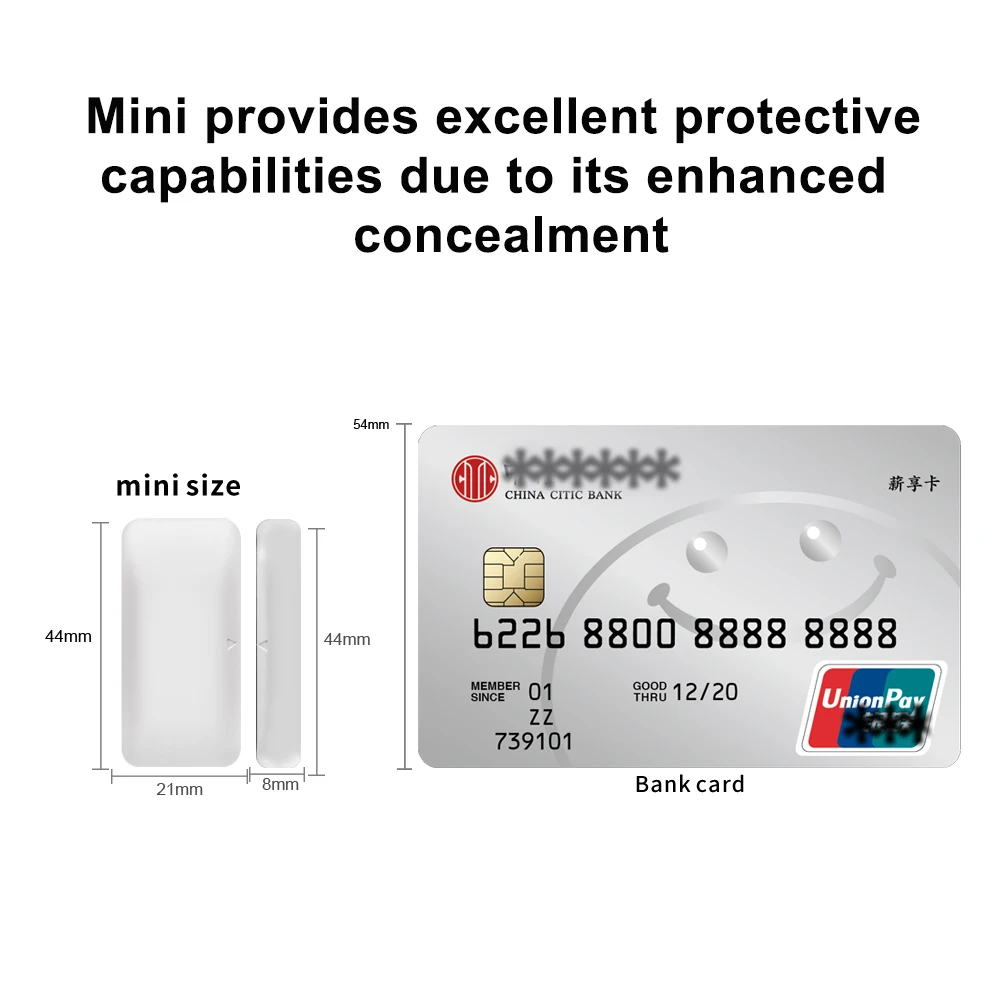 Capteur de porte/fenêtre sans fil, mini détecteur de porte intelligent pour la maison, système d'alarme de porte ouverte/fermée pour Alexa – Image 6